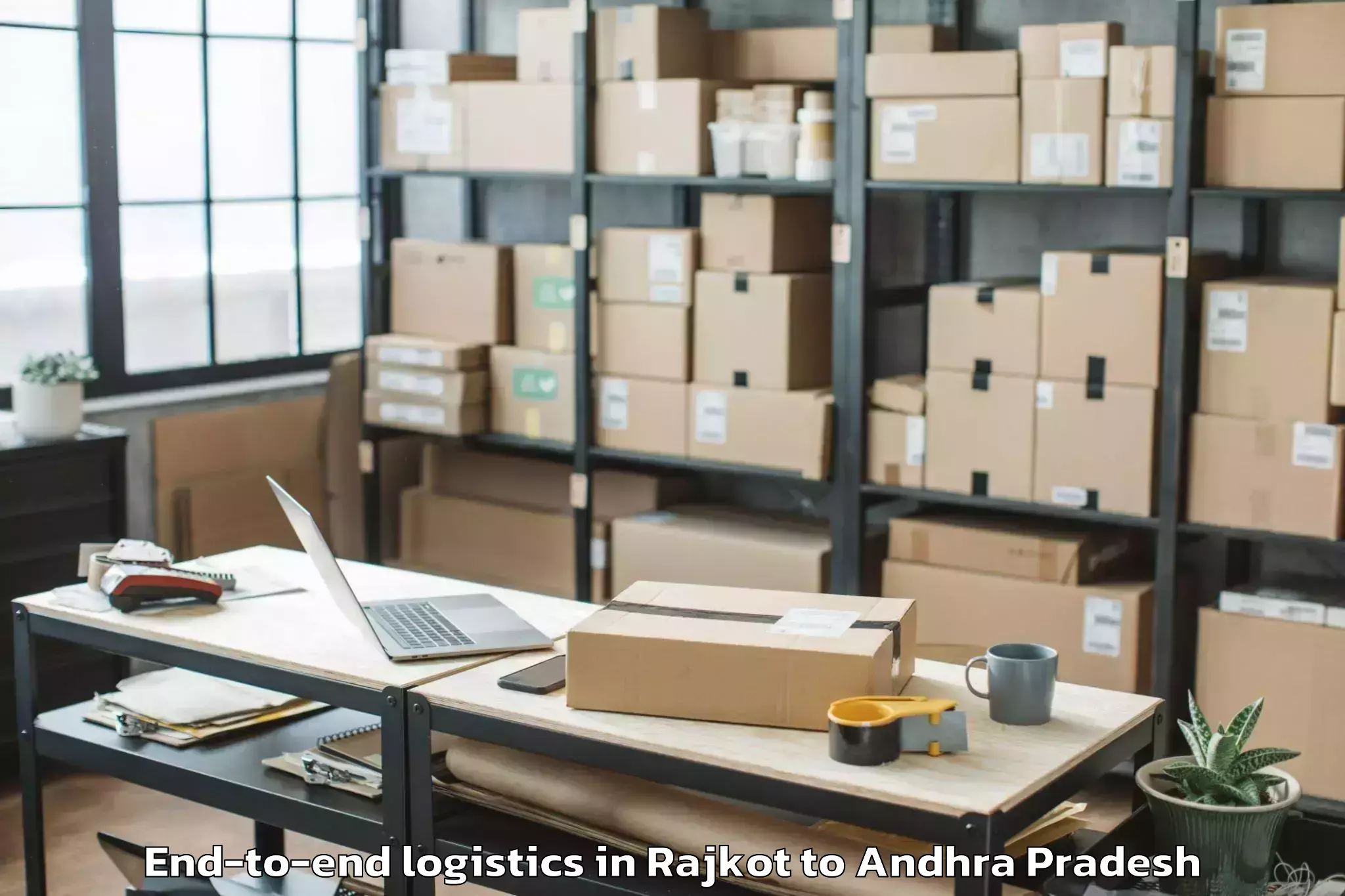 Trusted Rajkot to Nadendla End To End Logistics